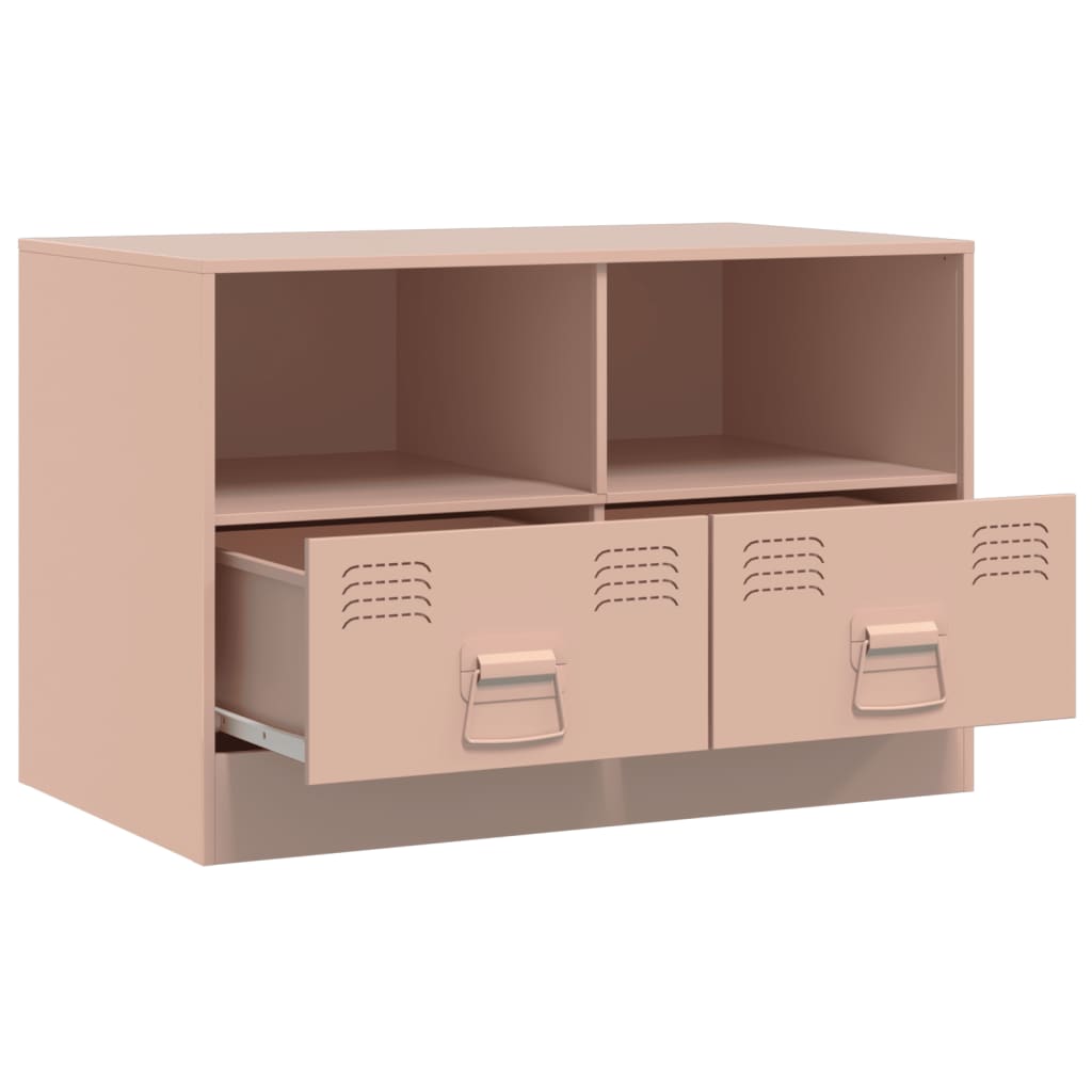 vidaXL TV-Schrank Rosa 67x39x44 cm Stahl