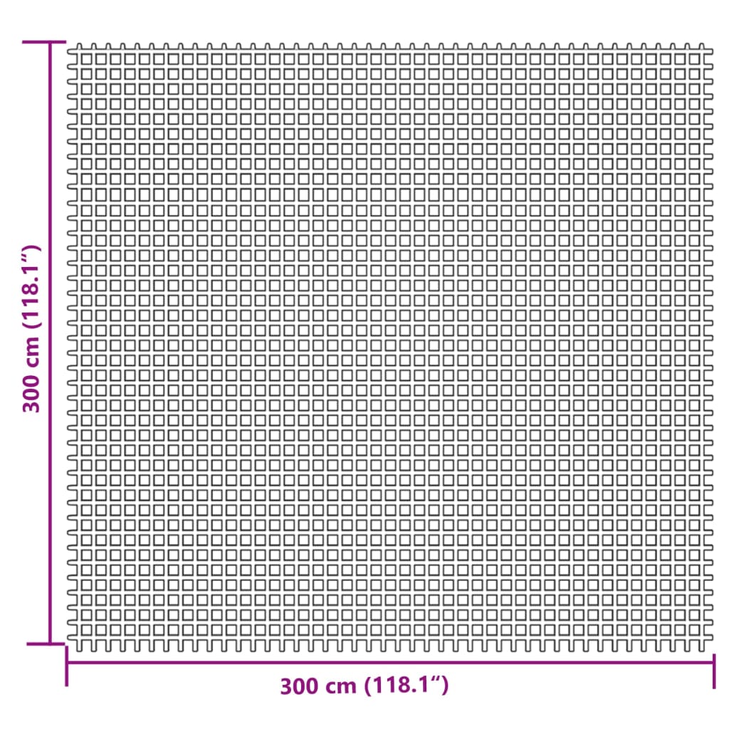 vidaXL Campingteppich Creme 3x3 m