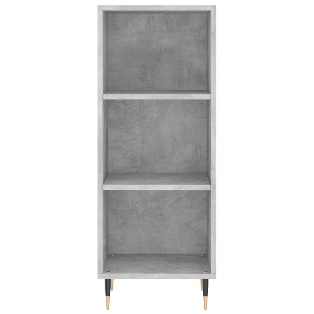 vidaXL Highboard Betongrau 34,5x34x180 cm Holzwerkstoff