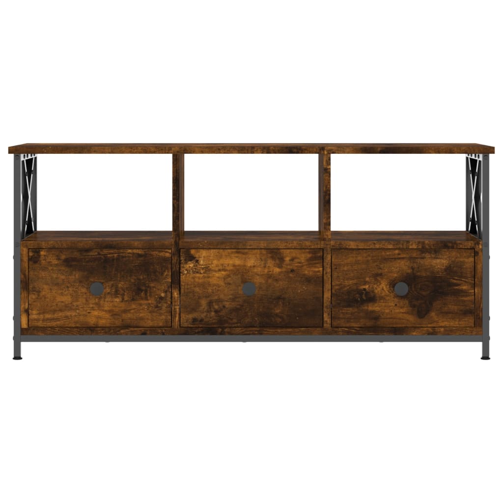 vidaXL TV-Schrank Räuchereiche 102x33x45 cm Holzwerkstoff & Eisen