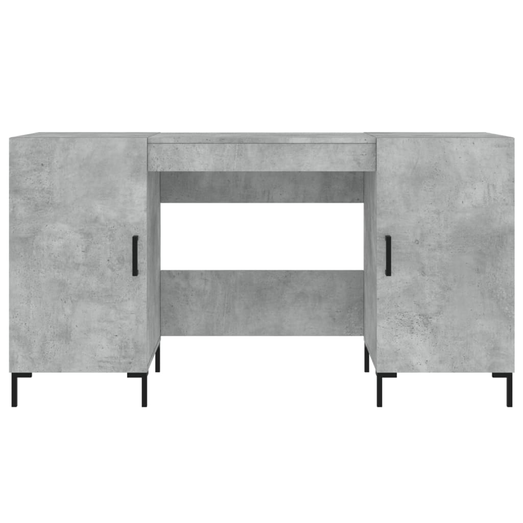 vidaXL Schreibtisch Betongrau 140x50x75 cm Holzwerkstoff