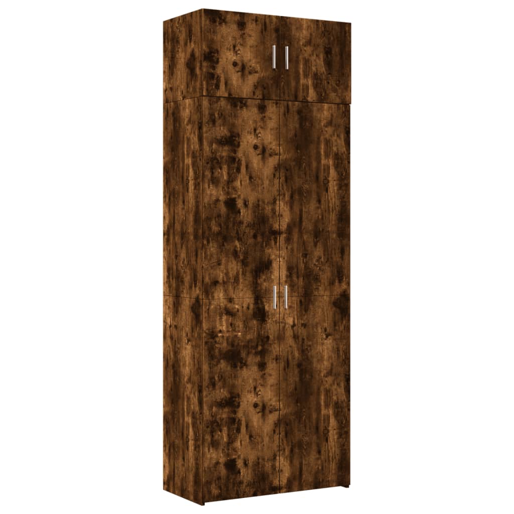 vidaXL Hochschrank Räuchereiche 80x42,5x225 cm Holzwerkstoff