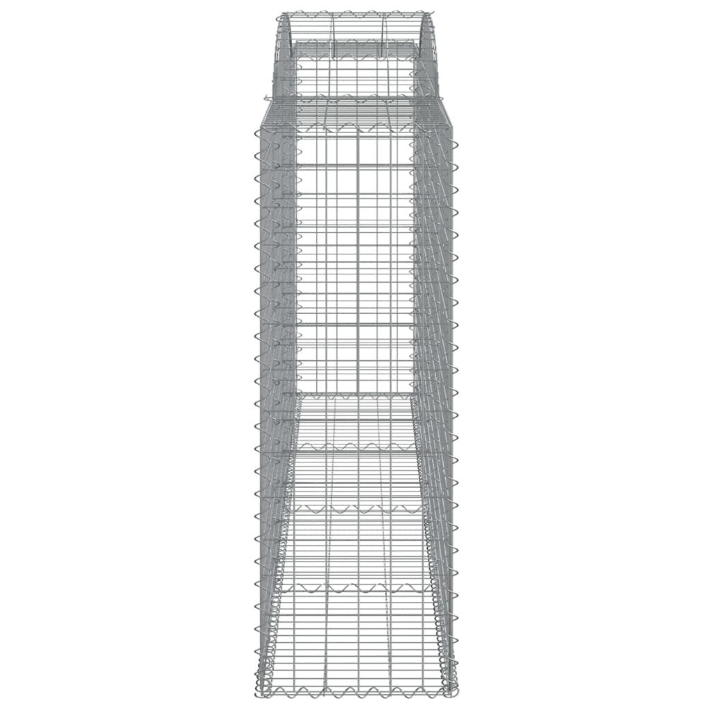 vidaXL Gabionen mit Hochbogen 9 Stk. 300x50x140/160cm Verzinktes Eisen