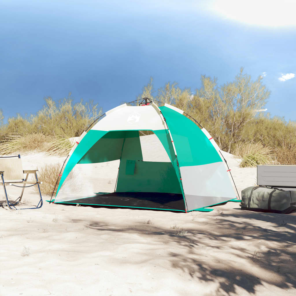 vidaXL Strandzelt 2 Personen Seegrün Quick Release Wasserdicht