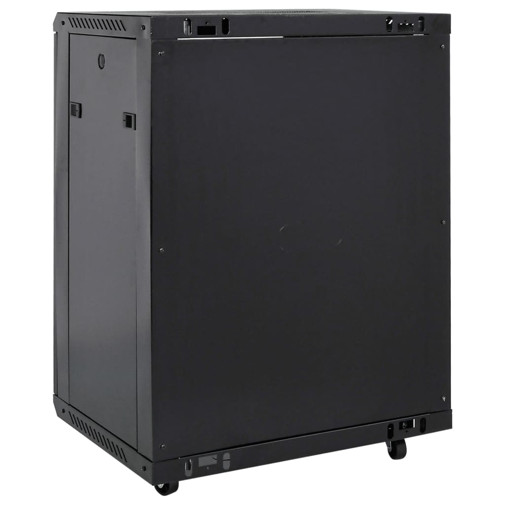 vidaXL 15U Netzwerkschrank 19" IP20 Schwarz 53x40x80 cm