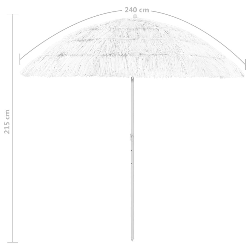 vidaXL Sonnenschirm Hawaii Weiß 240 cm