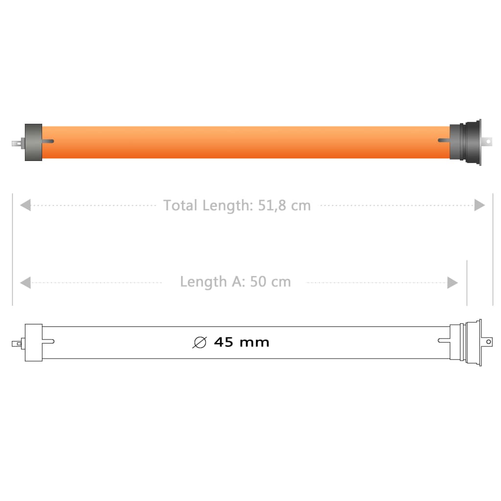 vidaXL Rohrmotoren 3 Stk. 30Nm