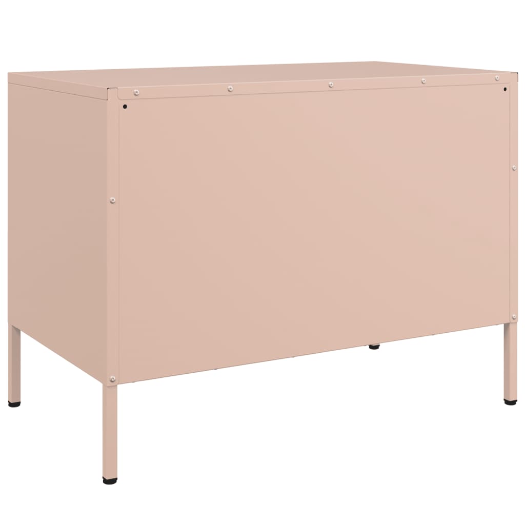 vidaXL TV-Schrank Rosa 68x39x50,5 cm Stahl