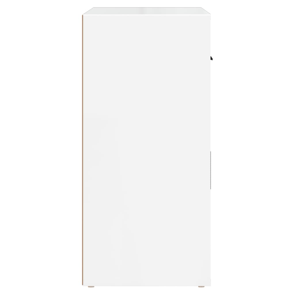 vidaXL Sideboard Hochglanz-Weiß 80x33x70 cm Holzwerkstoff