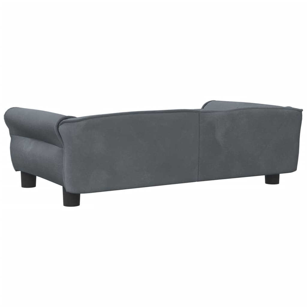 vidaXL Hundebett Dunkelgrau 95x55x30 cm Samt