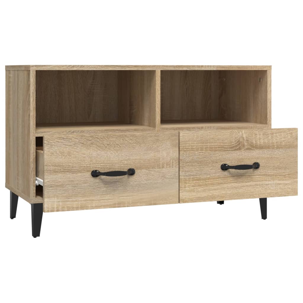 vidaXL TV-Schrank Sonoma-Eiche 80x36x50 cm Holzwerkstoff