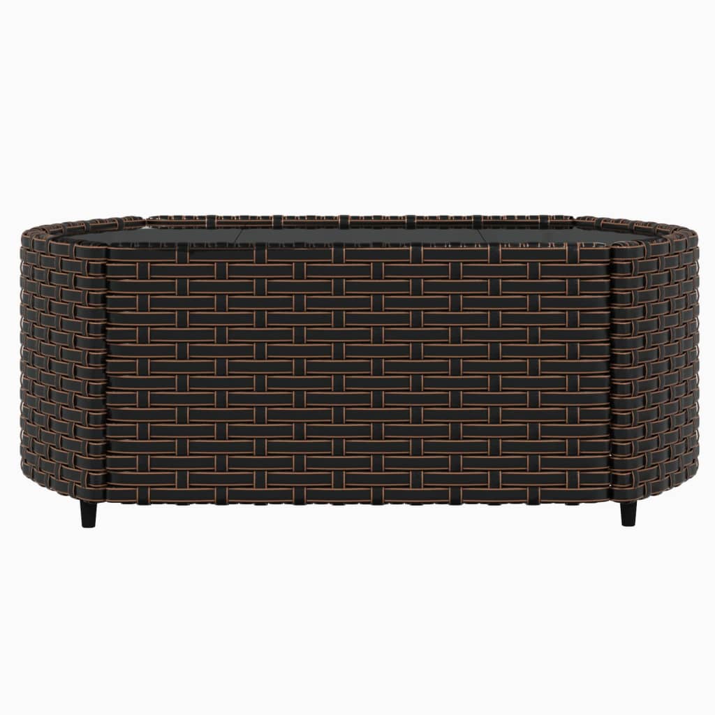 vidaXL 3-tlg. Garten-Lounge-Set mit Kissen Braun Poly Rattan