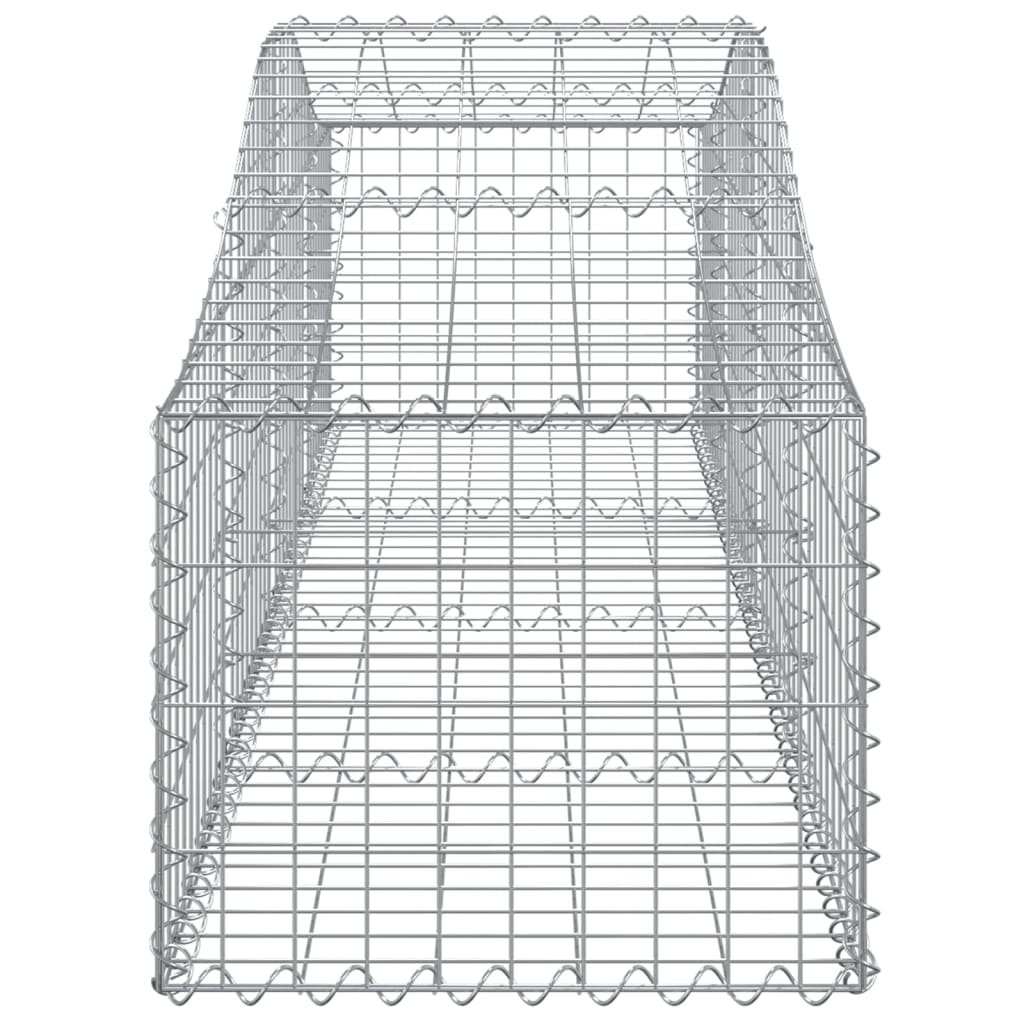 vidaXL Gabionen mit Hochbogen 30 Stk. 200x50x40/60 cm Verzinktes Eisen