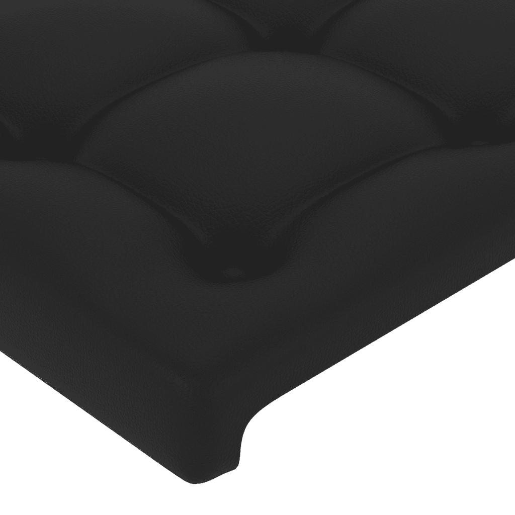 vidaXL Boxspringbett mit Matratze Schwarz 140x200 cm Kunstleder