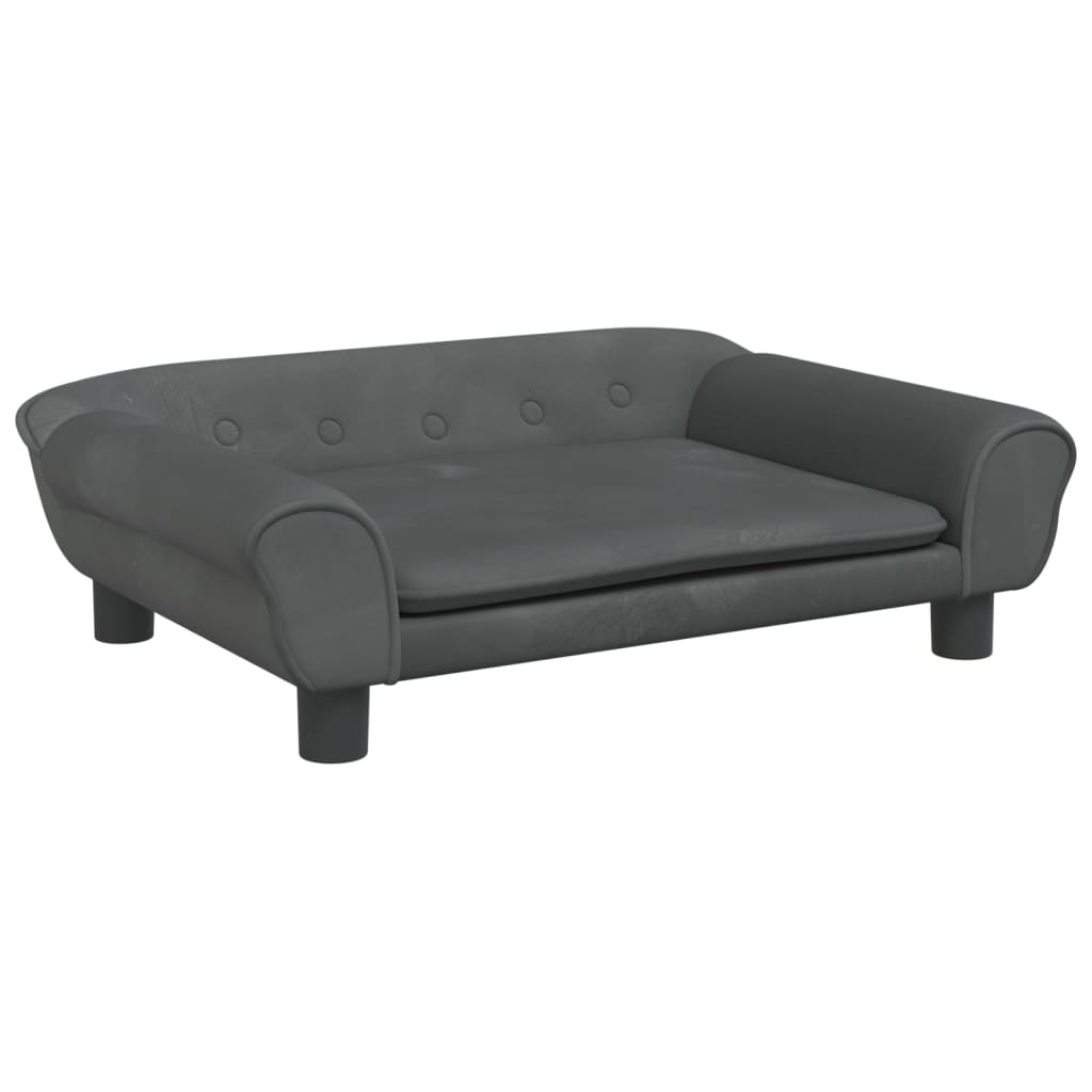 vidaXL Kindersofa Dunkelgrau 70x45x26 cm Samt