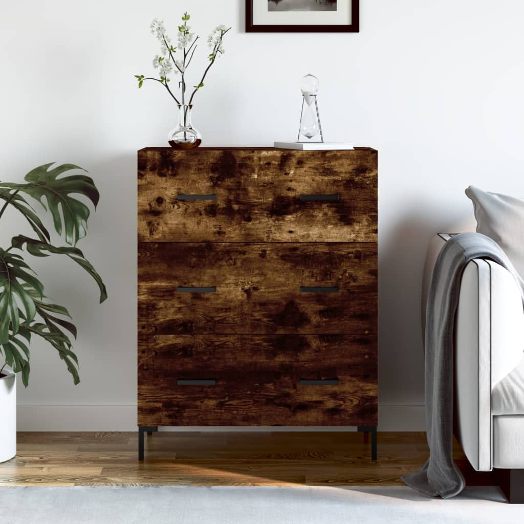 vidaXL Sideboard Räuchereiche 69,5x34x90 cm Holzwerkstoff