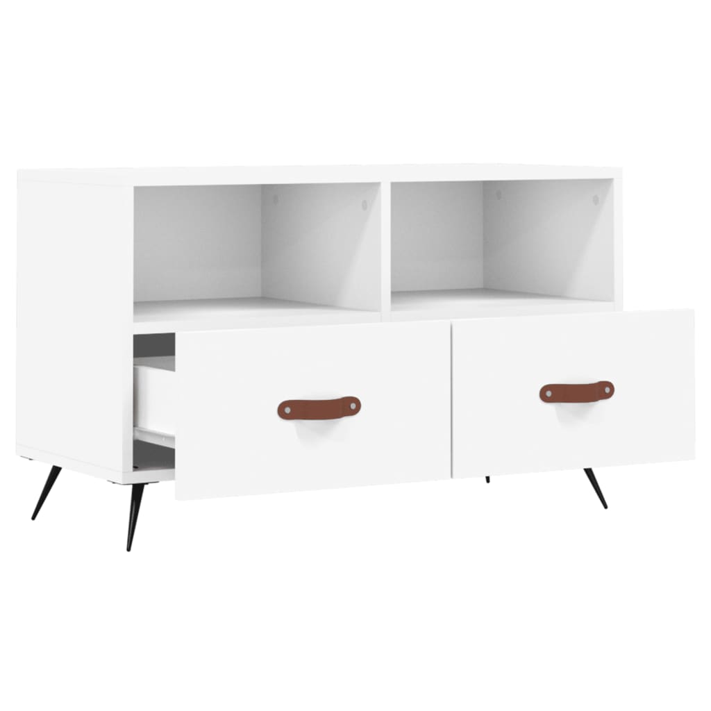 vidaXL TV-Schrank Weiß 80x36x50 cm Holzwerkstoff