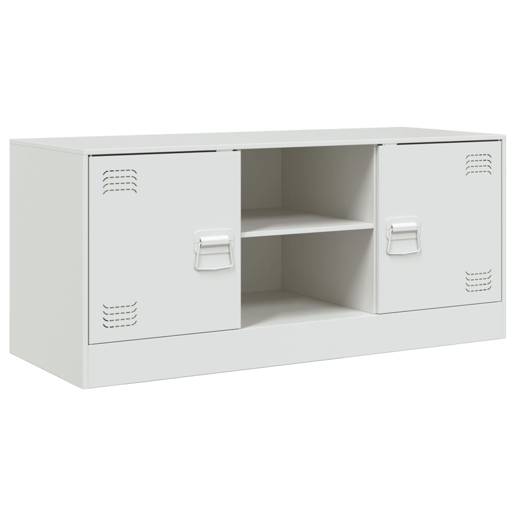 vidaXL TV-Schrank Weiß 99x39x44 cm Stahl