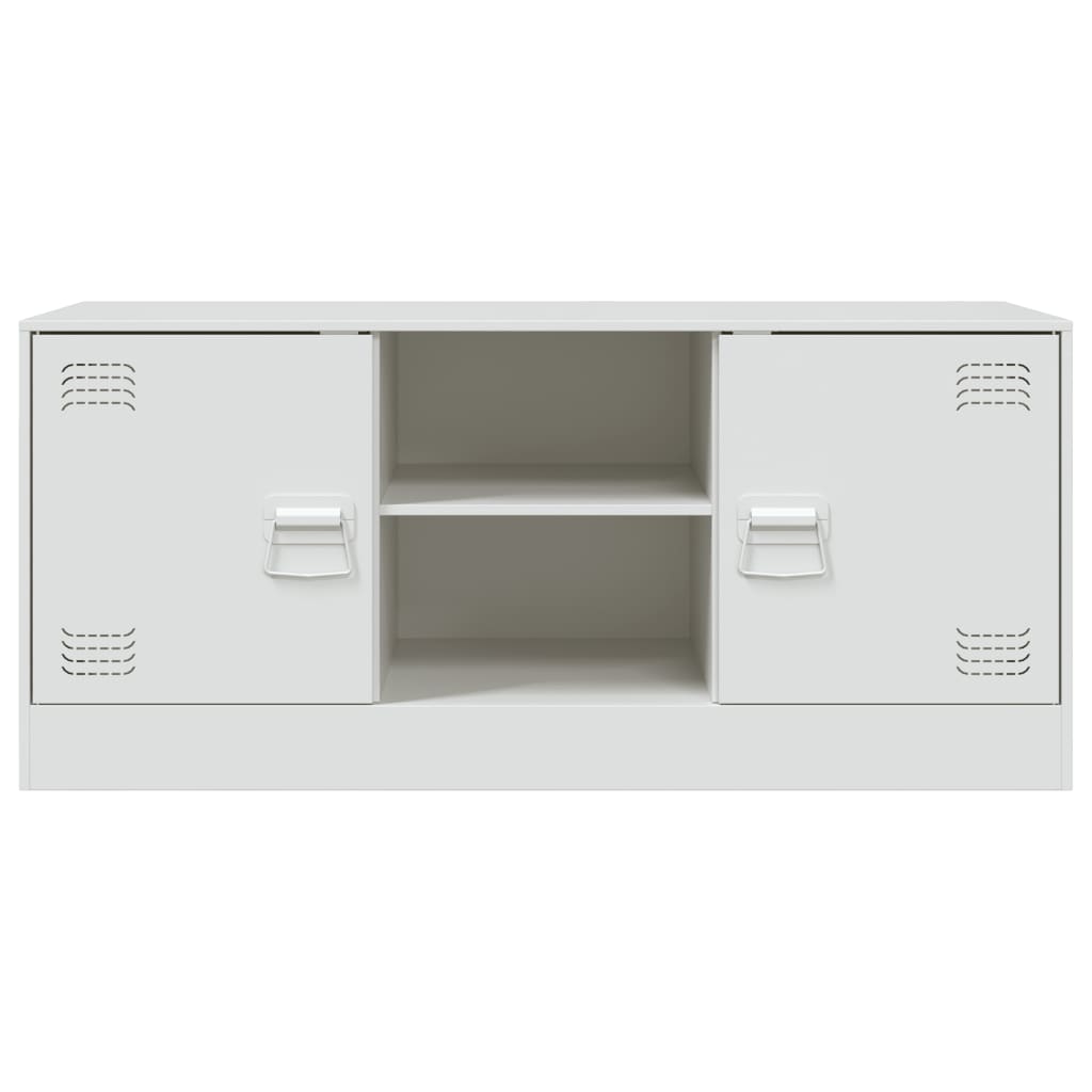 vidaXL TV-Schrank Weiß 99x39x44 cm Stahl