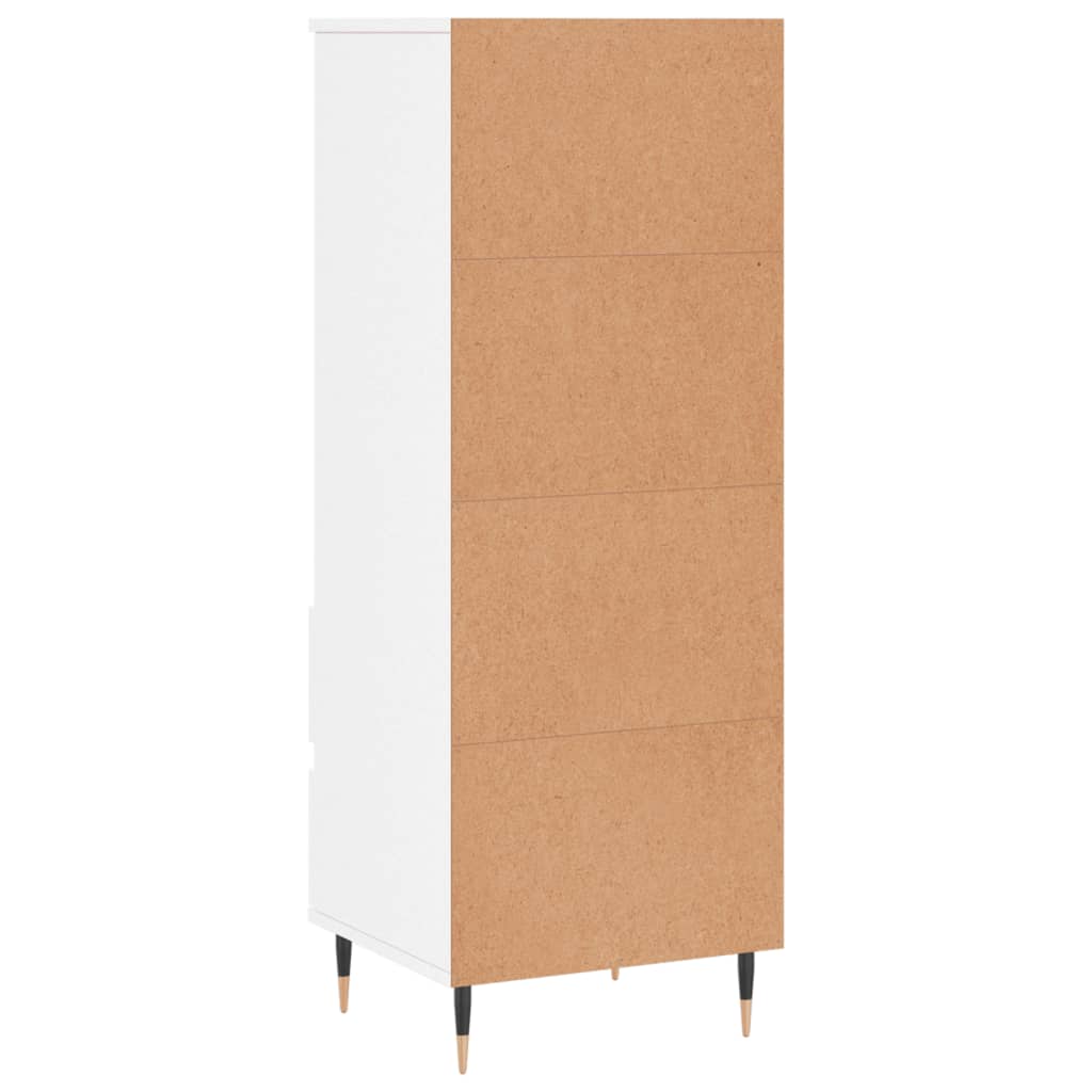 vidaXL Highboard Hochglanz-Weiß 40x36x110 cm Holzwerkstoff