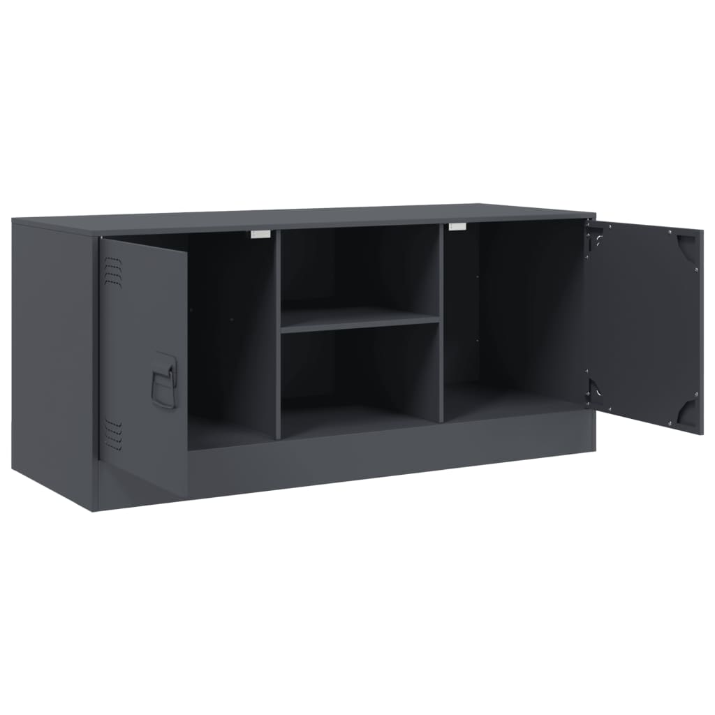 vidaXL TV-Schrank Anthrazit 99x39x44 cm Stahl