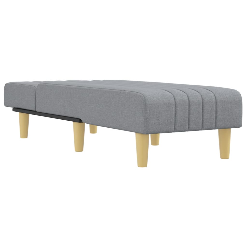 vidaXL Chaiselongue Hellgrau Stoff