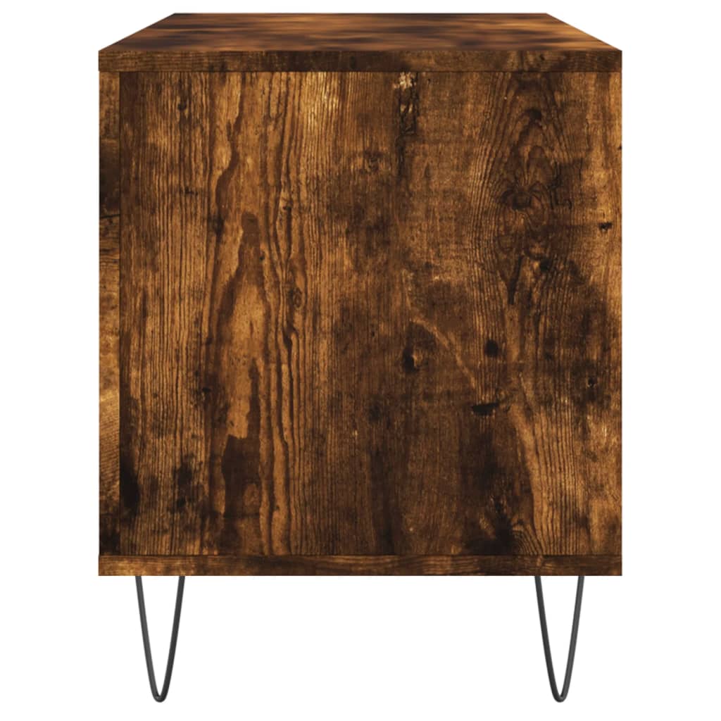 vidaXL Plattenschrank Räuchereiche 100x38x48 cm Holzwerkstoff