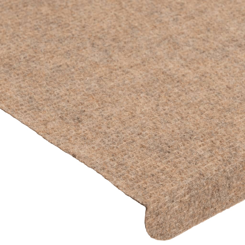 vidaXL Stufenmatten Selbstklebend 15 Stk. 65x24,5x3,5 cm Beige