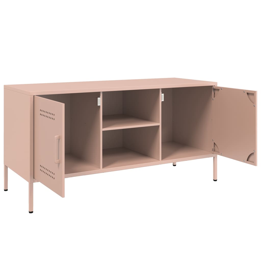 vidaXL TV-Schrank Rosa 100,5x39x50,5 cm Stahl