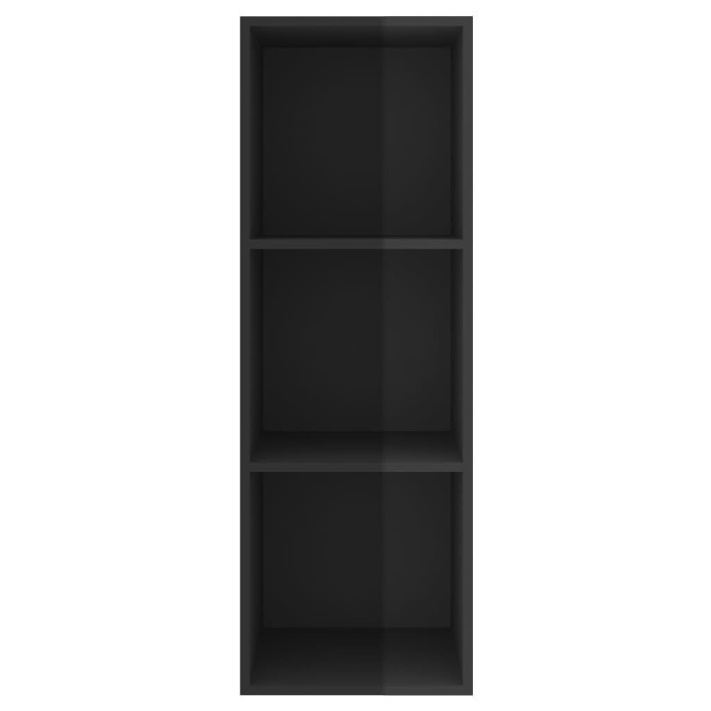 vidaXL TV-Wandschrank Hochglanz-Schwarz 37x37x107 cm Holzwerkstoff