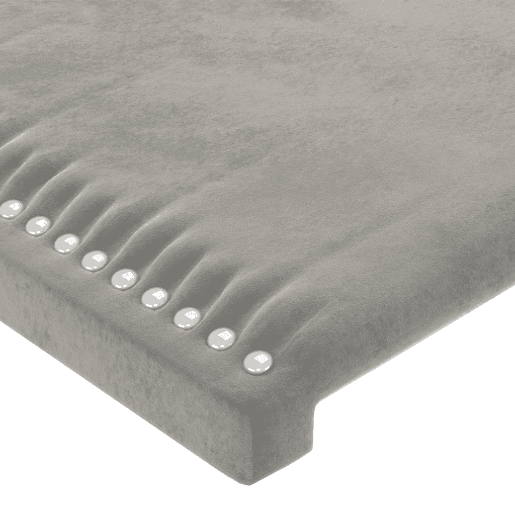 vidaXL Boxspringbett mit Matratze Hellgrau 80x200 cm Samt