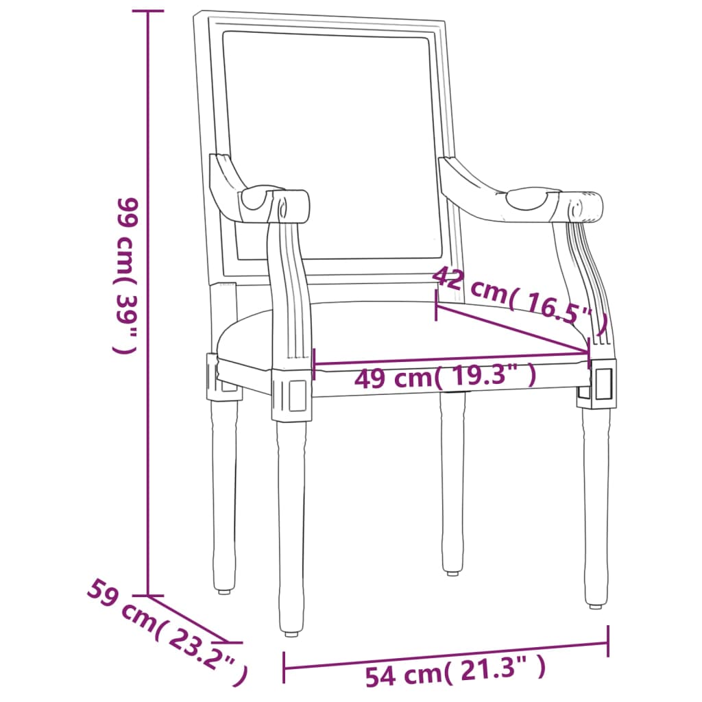 vidaXL Sessel Hellgrau 54x59x99 cm Samt