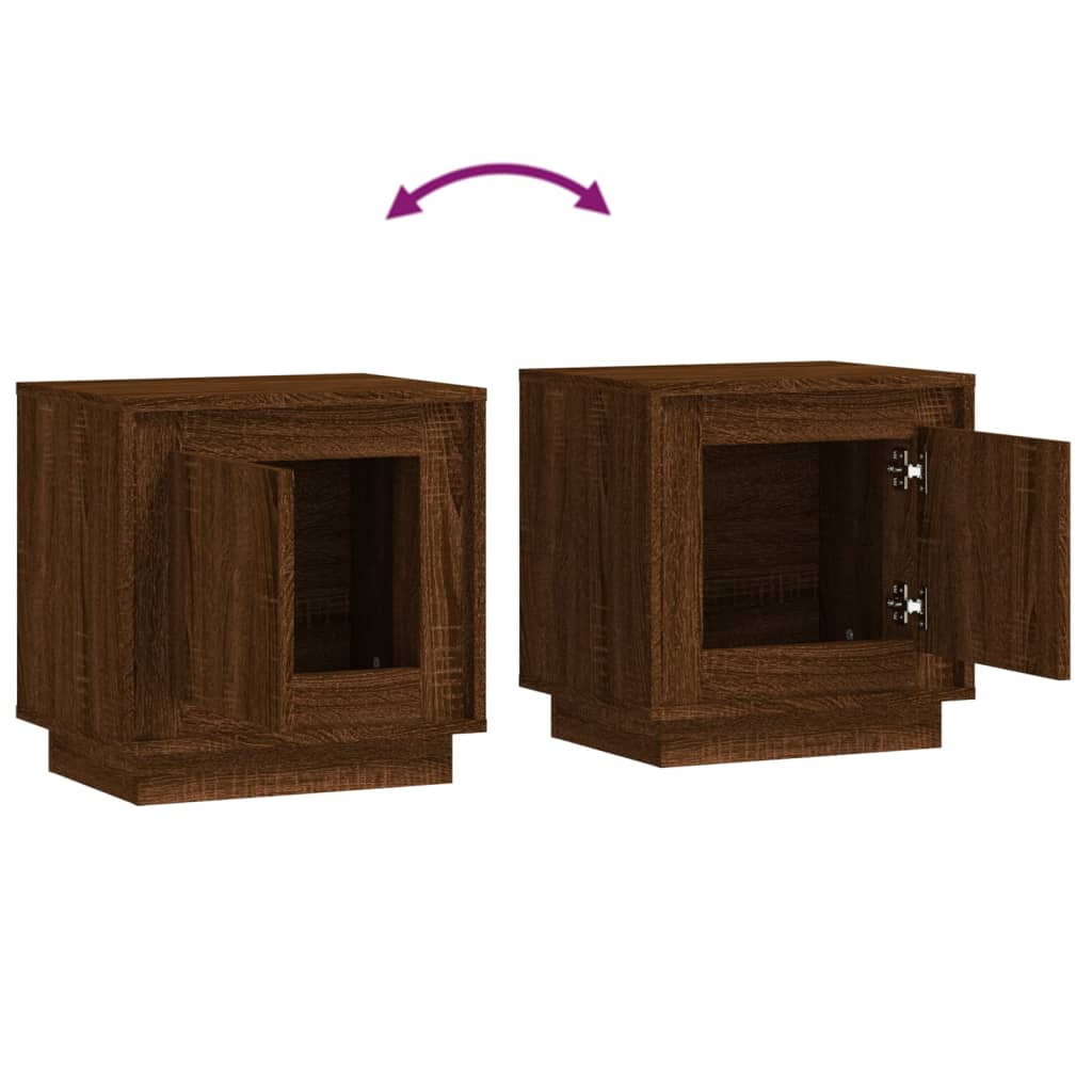 vidaXL Nachttisch Braun Eichen-Optik 44x35x45 cm Holzwerkstoff