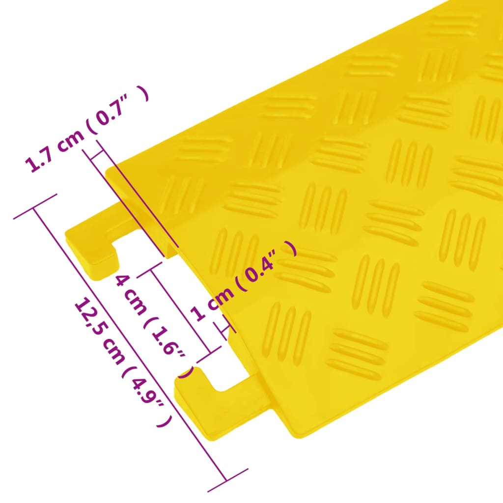 vidaXL Kabelbrücken 2 Stk. 98,5 cm Gelb