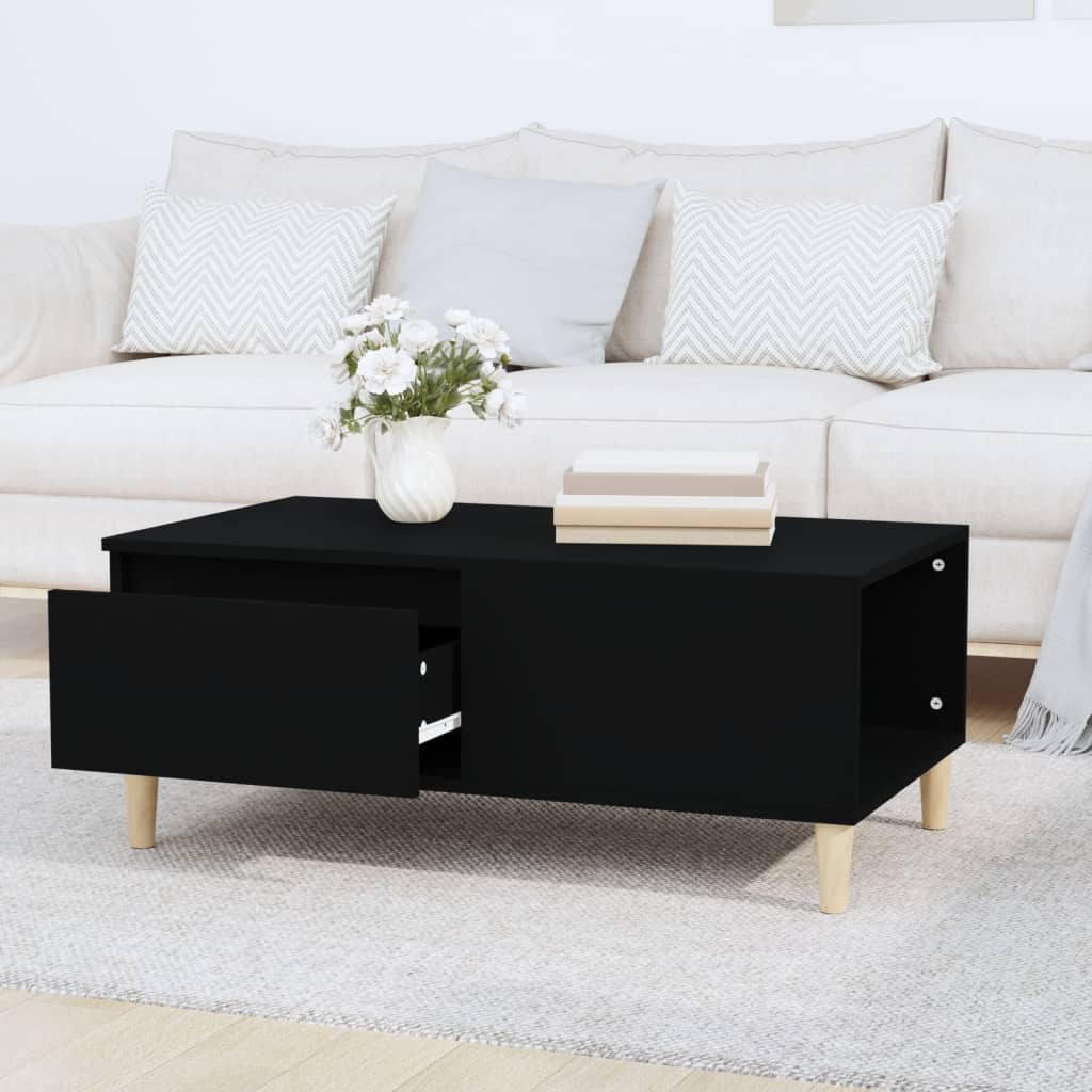 vidaXL Couchtisch Schwarz 90x50x36,5 cm Holzwerkstoff