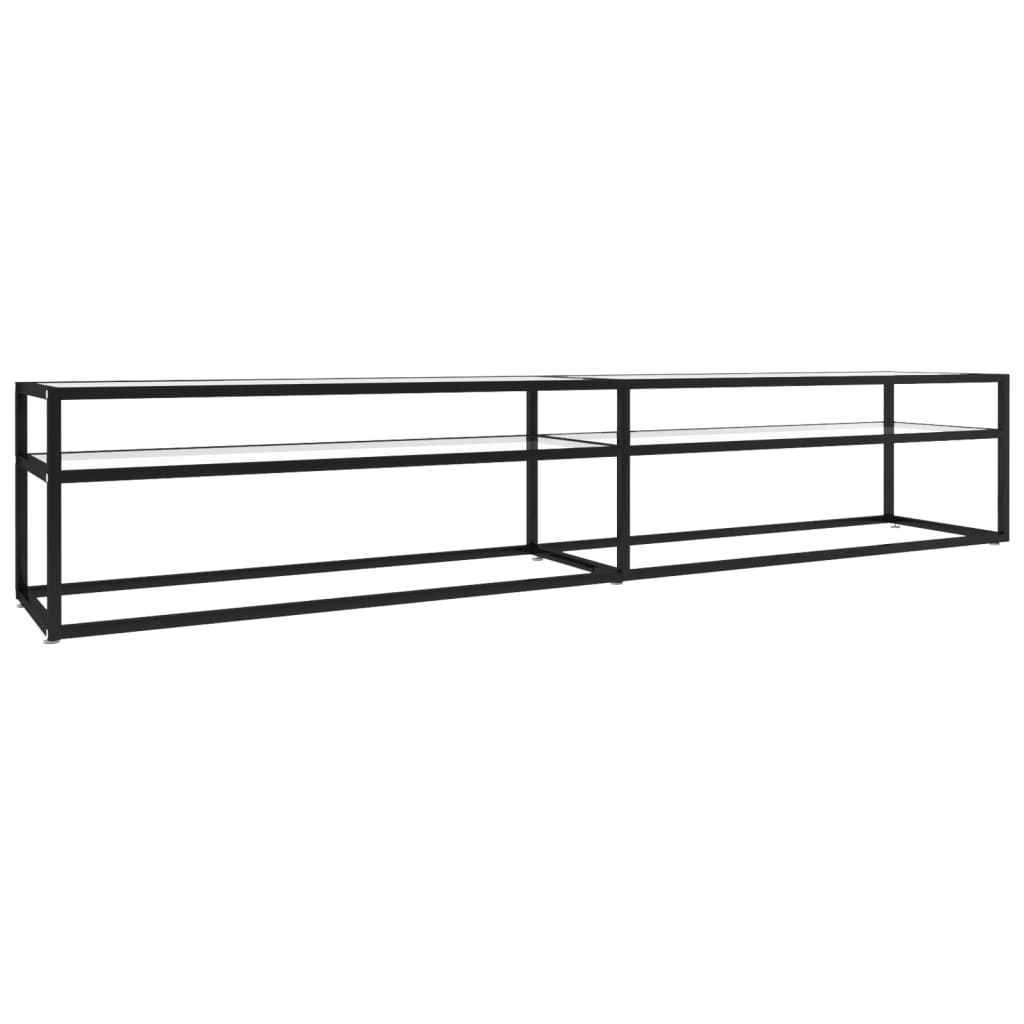 vidaXL TV-Schrank Transparent 220x40x40,5 cm Hartglas