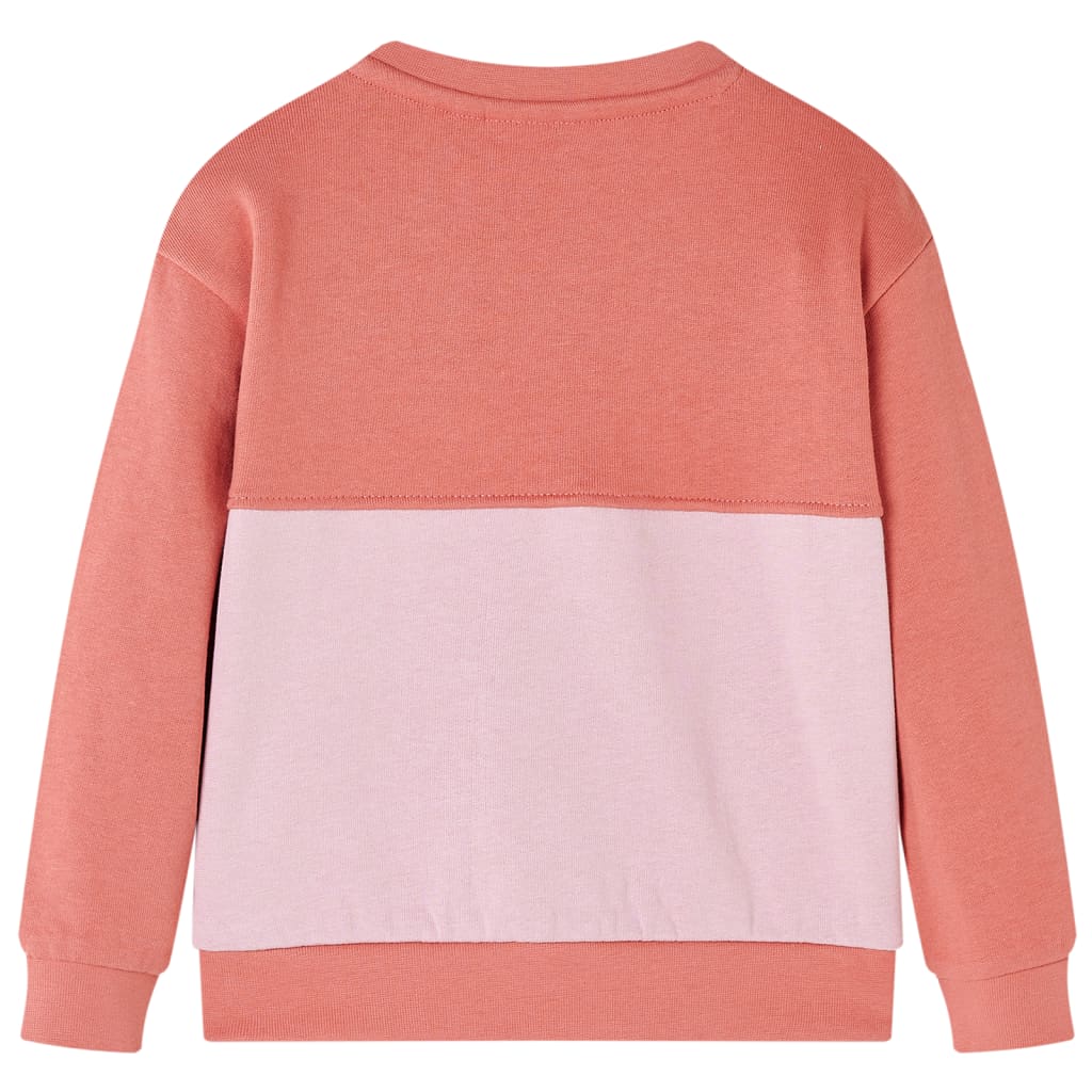 Kinder-Sweatshirt mit Farbblock Rosa 128