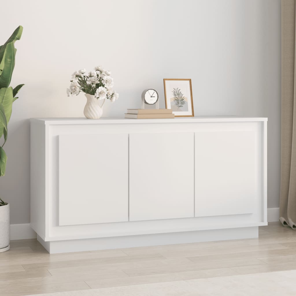 vidaXL Sideboard Weiß 102x35x55 cm Holzwerkstoff