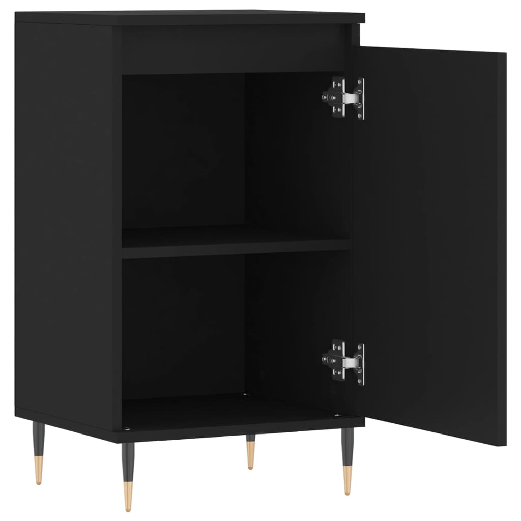 vidaXL Sideboards 2 Stk. Schwarz 40x35x70 cm Holzwerkstoff