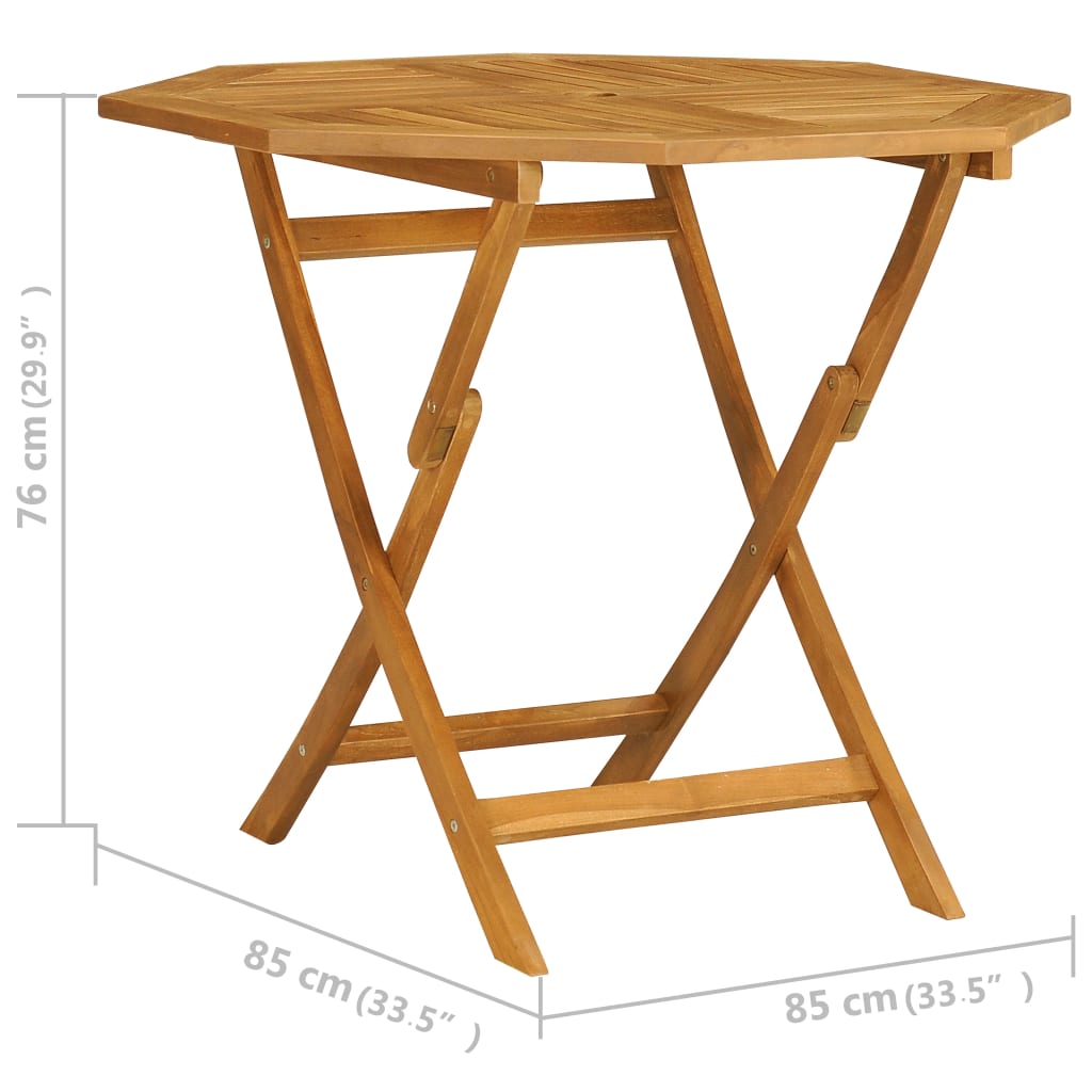 vidaXL 5-tlg. Garten-Essgruppe Massivholz Teak