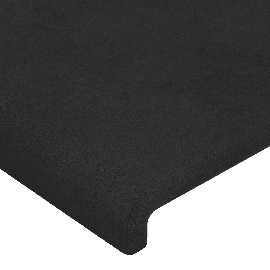 vidaXL Boxspringbett mit Matratze Schwarz 100x200 cm Samt