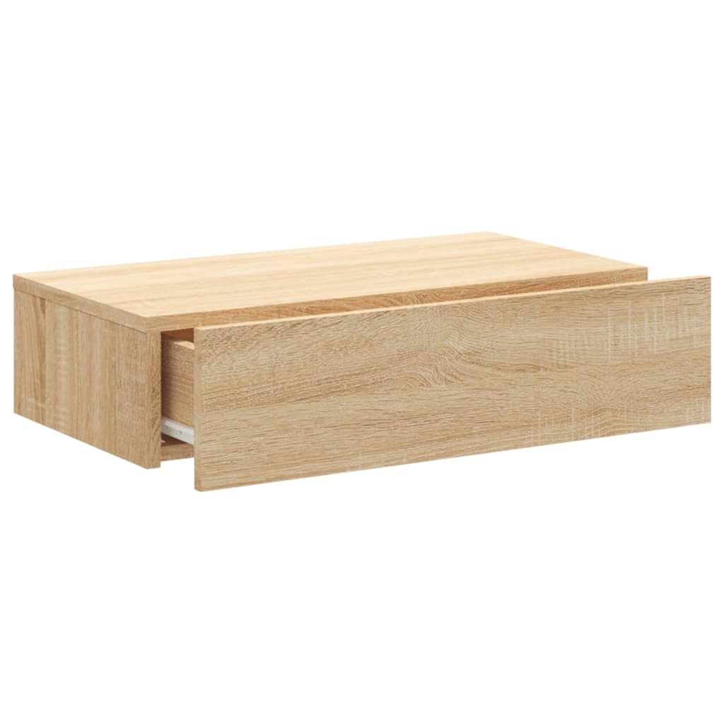 vidaXL TV-Schrank mit LED-Leuchten Sonoma-Eiche 60x35x15,5 cm