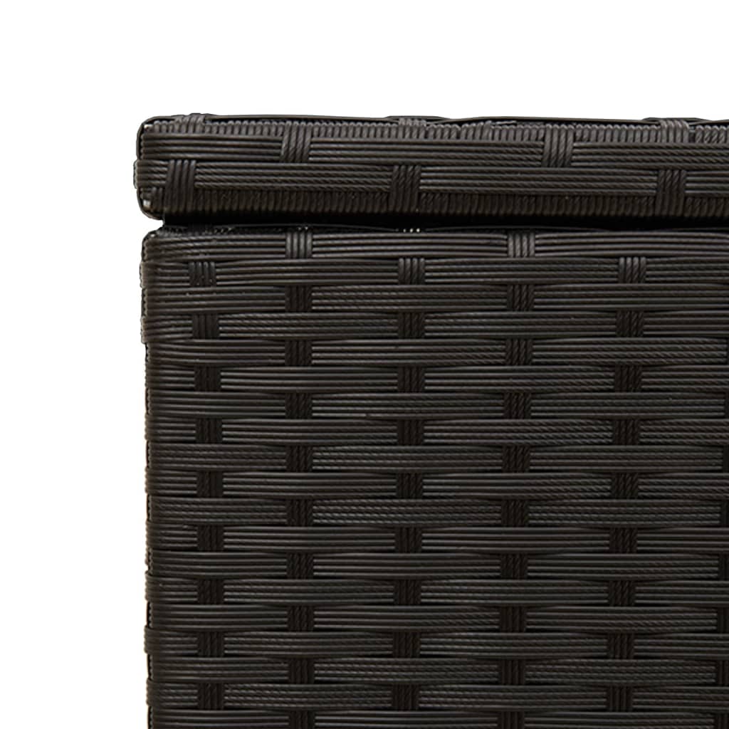 vidaXL Gartentruhe Schwarz 291L Poly Rattan