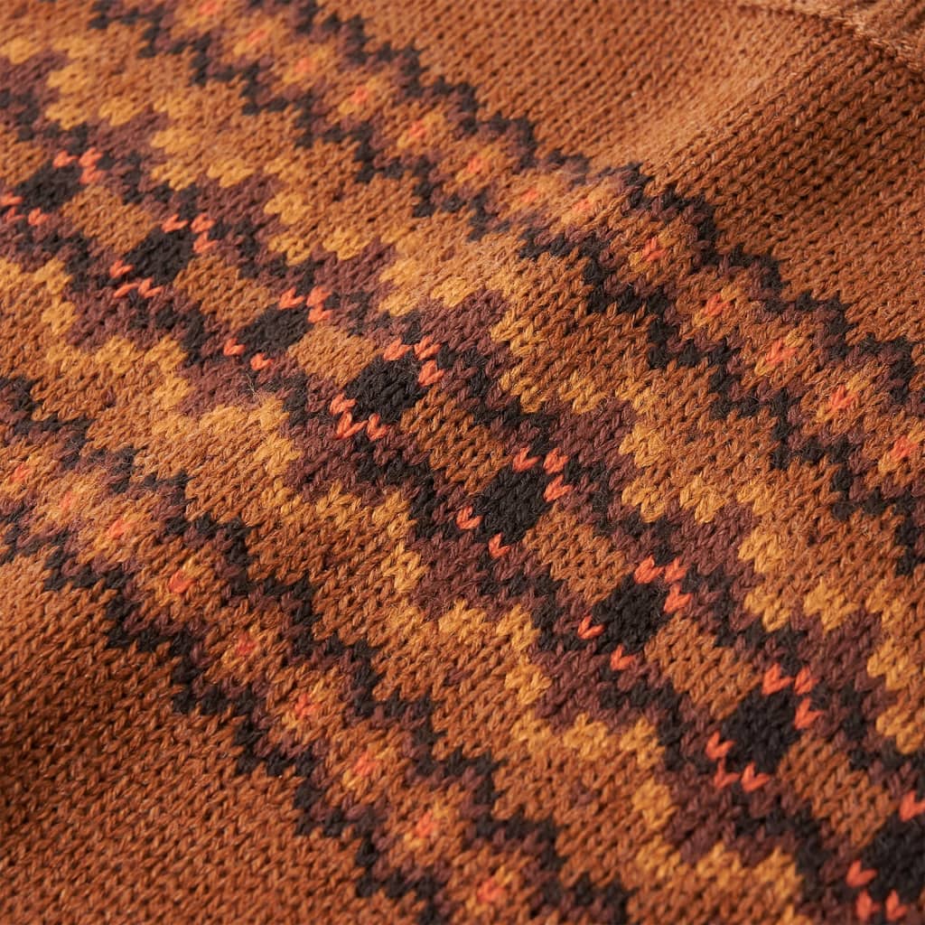 Kinderpullover Gestrickt Cognac 140