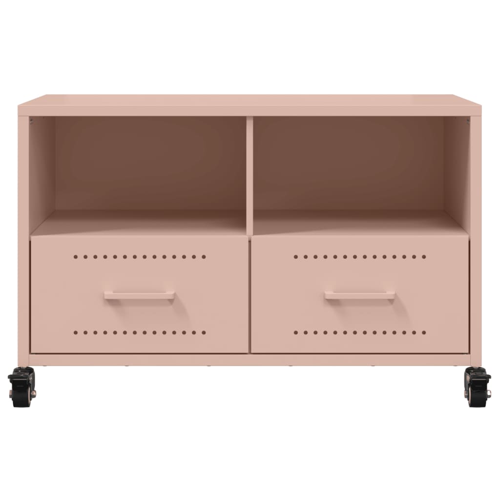 vidaXL TV-Schrank Rosa 68x39x43,5 cm Stahl