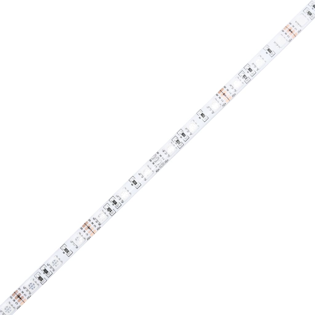 vidaXL 8-tlg. Wohnwand mit LED-Beleuchtung Braun Eichen-Optik