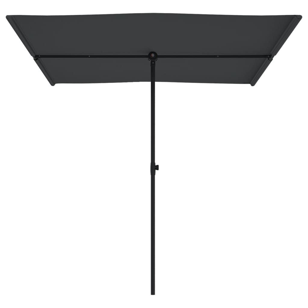 vidaXL Sonnenschirm mit Aluminium-Mast 2x1,5 m Schwarz