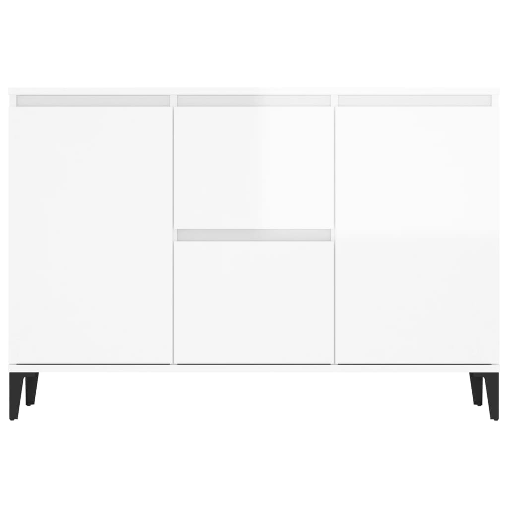 vidaXL Sideboard Hochglanz-Weiß 104x35x70 cm Holzwerkstoff