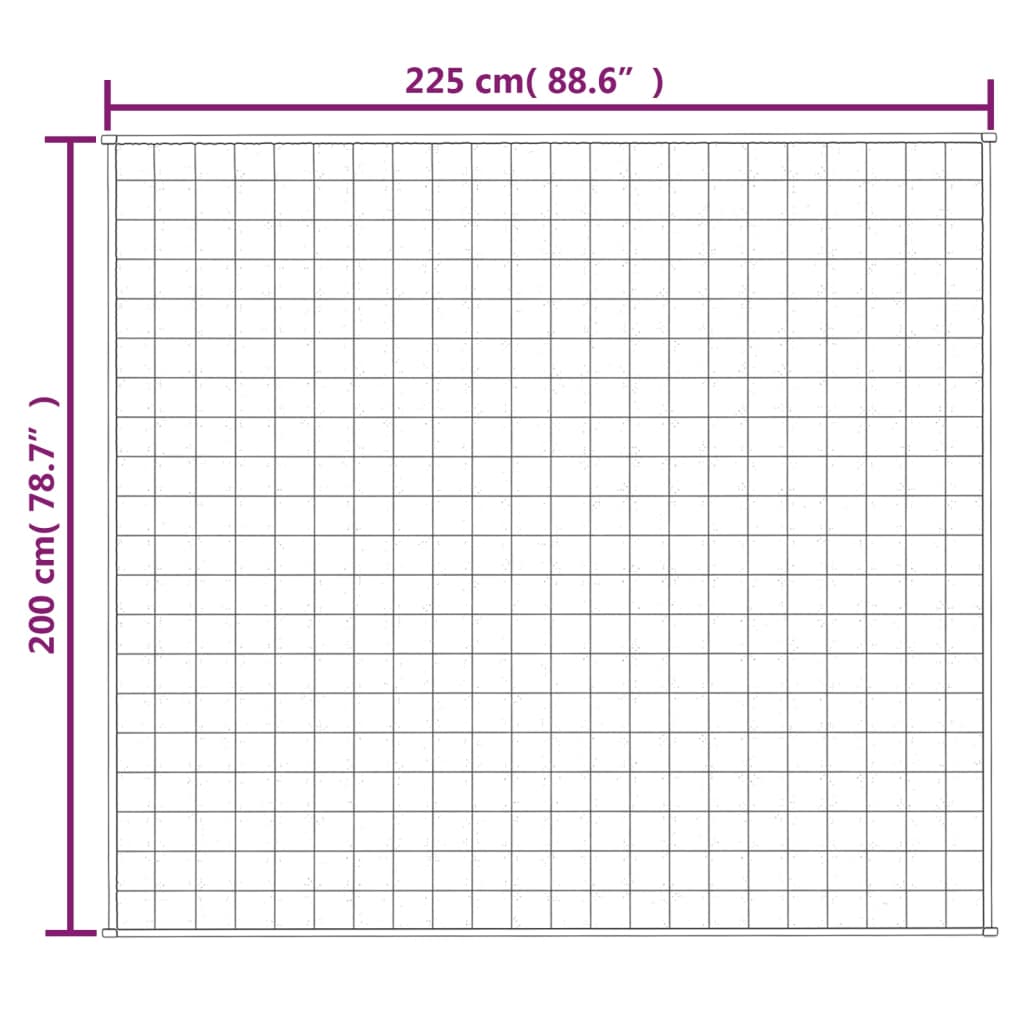 vidaXL Gewichtsdecke Hellcreme 200x225 cm 13 kg Stoff