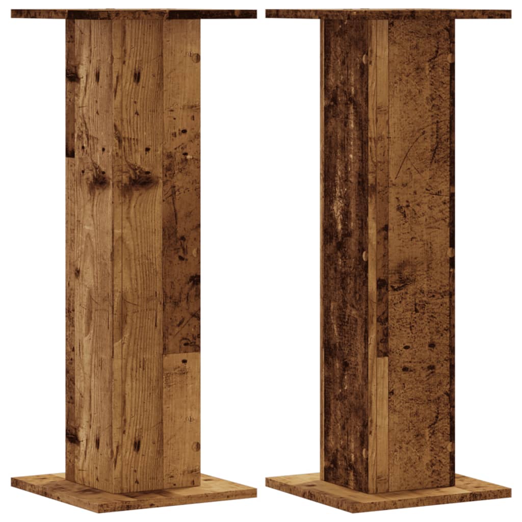 vidaXL Pflanzenständer 2 Stk. Altholz-Optik 30x30x80 cm Holzwerkstoff